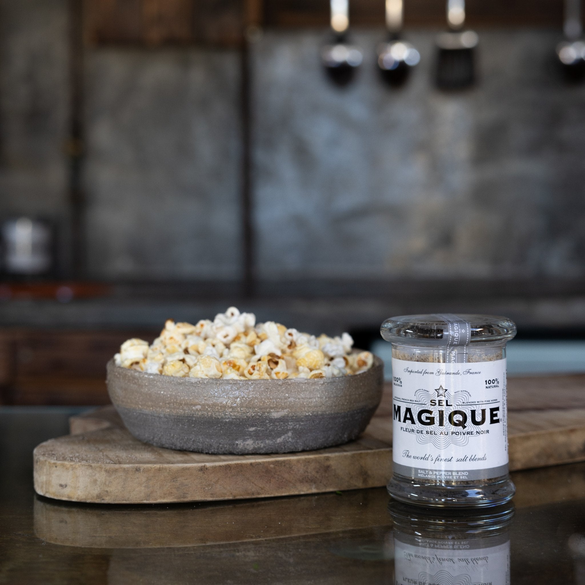 Sel Magique salt and pepper blend gourmet finishing salt with fleur de sel
