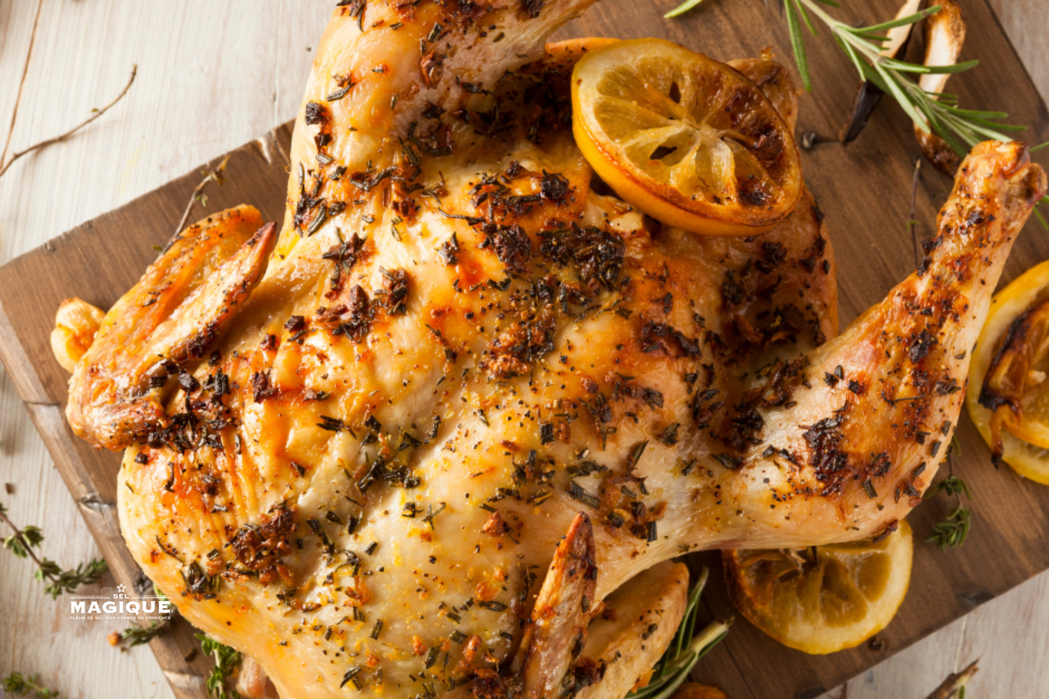 Lemon Herb Roast Chicken with Sel Magique Classic Blend