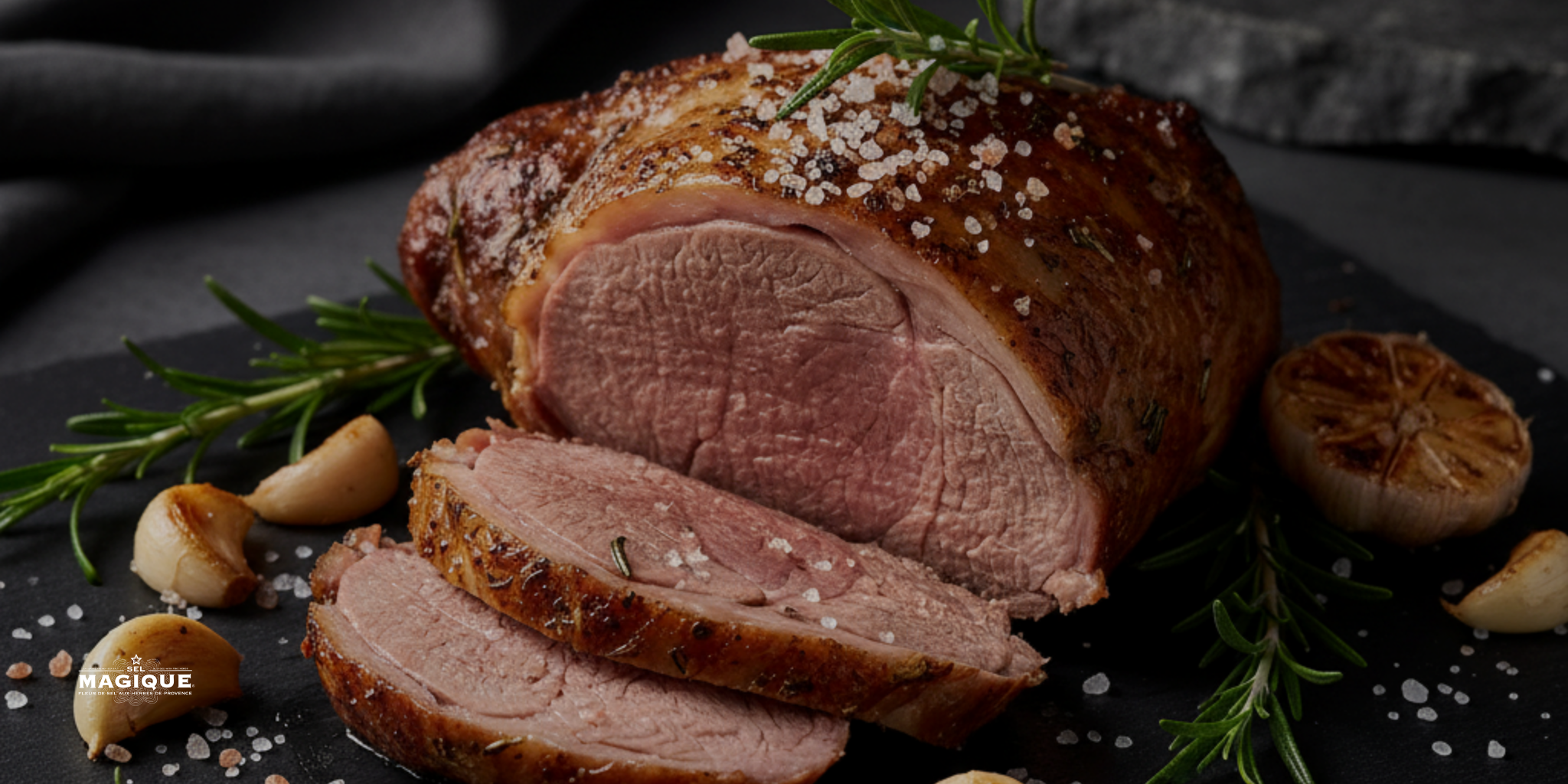 Roast Leg of Lamb with Garlic, Rosemary & Sel Magique