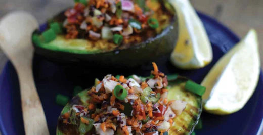 GRILLED AVOCADO WITH CEVICHE