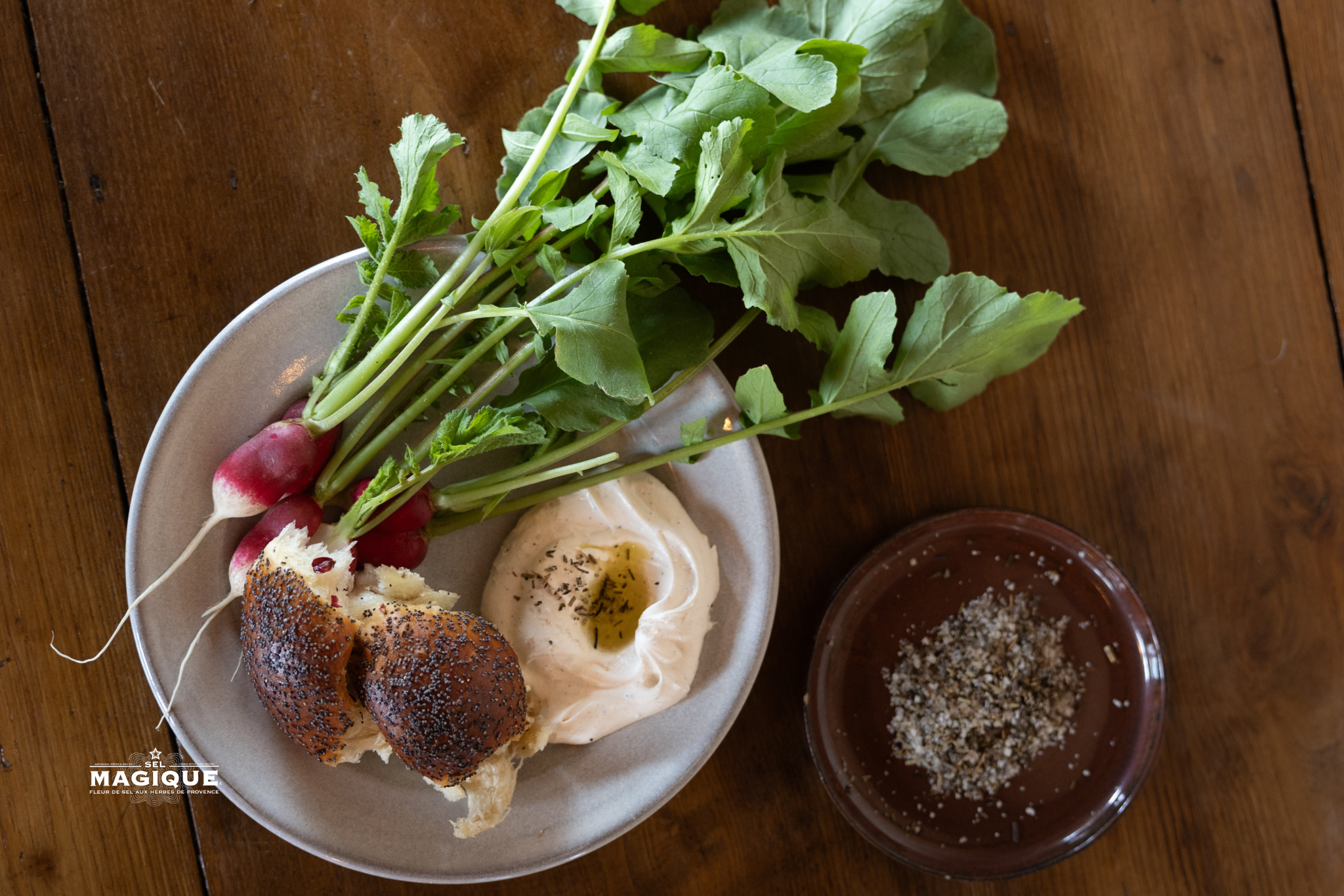Spring Radishes with Whipped Butter & Sel Magique Classic Blend